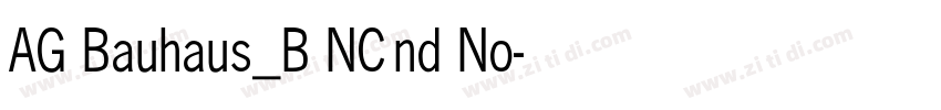 AG Bauhaus_B NCnd No字体转换